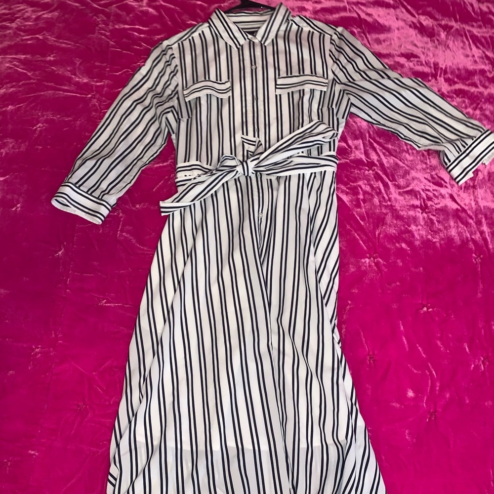 Banana republic long striped dress